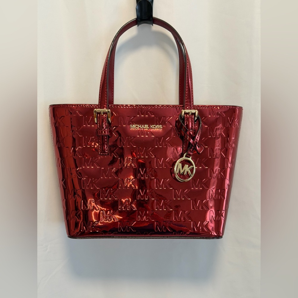 NWT Michael Kors Cherry XS Cryl Conv TZ Tote Bag